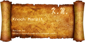 Knoch Margit névjegykártya